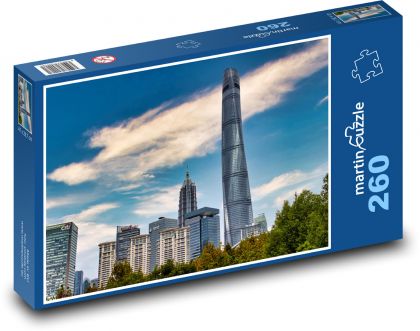Mrakodrapy - budovy - Puzzle 260 dílků, rozměr 41x28,7 cm