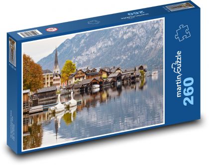 Jezioro Hallstatt - Austria - Puzzle 260 elementów, rozmiar 41x28,7 cm