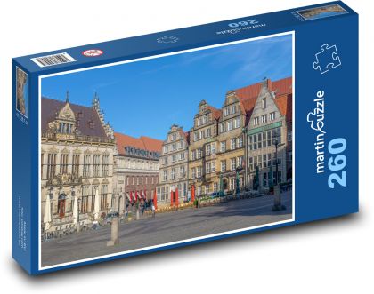 Brémy - Nemecko, historické centrum - Puzzle 260 dielikov, rozmer 41x28,7 cm