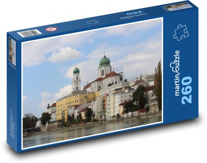 Pasov - Nemecko, historické centrum - Puzzle 260 dielikov, rozmer 41x28,7 cm