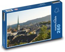 Curych - Švýcarsko, město Puzzle 260 - 41x28,7 cm