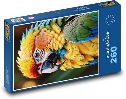 Papoušek ara - pták - puzzle 260 dílků