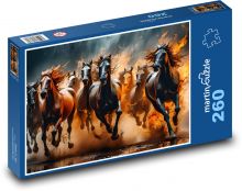 Laufende Herde von Pferden Puzzle 260 Teile - 41 x28,7 cm