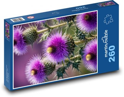 Fialový bodlák - puzzle 260 dílků