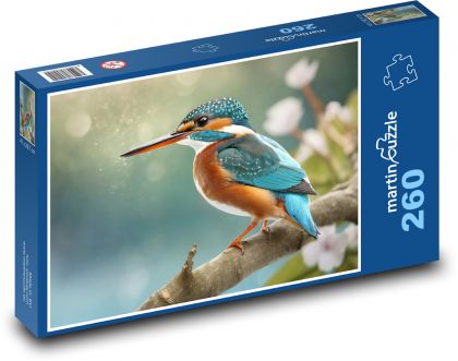Zimorodek w naturze - Puzzle 260 elementów, rozmiar 41x28,7 cm