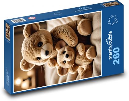 Medvedíky na hranie - Puzzle 260 dielikov, rozmer 41x28,7 cm