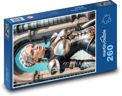 Woman in robotic suit - Puzzle 260 pieces, size 41x28.7 cm 