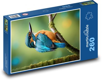Kingfisher - winter bird - Puzzle 260 pieces, size 41x28.7 cm 