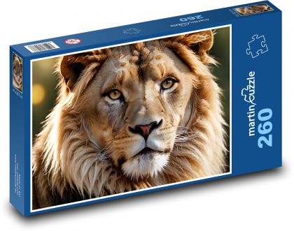 Lion - king of animals - Puzzle 260 pieces, size 41x28.7 cm 