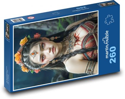 Frauen Portrait. - Puzzle - 260 Teile