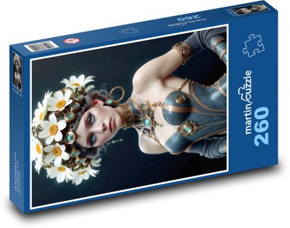 Žena v kostýme - Puzzle 260 dielikov, rozmer 41x28,7 cm