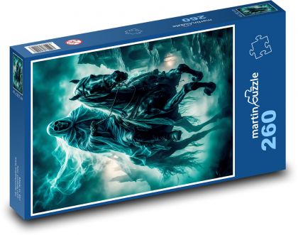 Smrtka na koni - Puzzle 260 dílků, rozměr 41x28,7 cm
