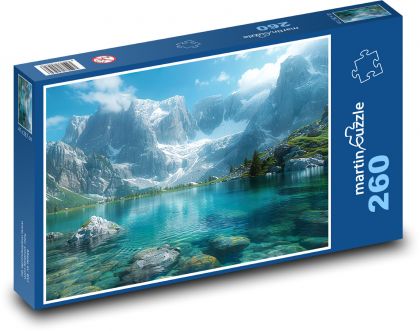 Jezero v přírodě - puzzle 260 dílků