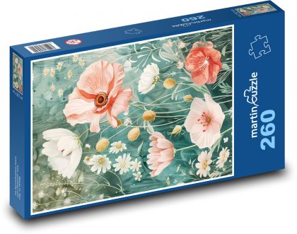 Rozkvetlé vlčí máky - Puzzle 260 dílků, rozměr 41x28,7 cm