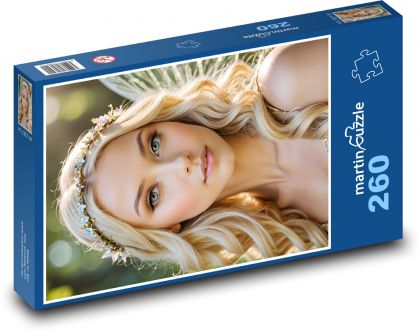 Blondynka - Puzzle 260 elementów, rozmiar 41x28,7 cm