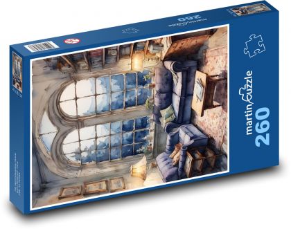 Couch im Zimmer - Puzzle - 260 Teile