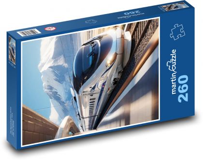 Train in the mountains of Japan - Puzzle 260 pieces, size 41x28.7 cm 