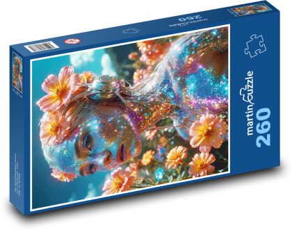 Frau - Fantasie, Blumen - Puzzle - 260 Teile