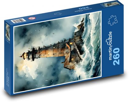 Maják - more, príroda - Puzzle 260 dielikov, rozmer 41x28,7 cm