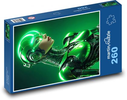 Futurystyczny robot - Puzzle 260 elementów, rozmiar 41x28,7 cm
