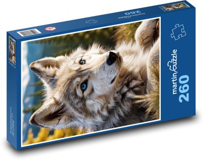 Wolf mit blauen Augen - Puzzle - 260 Teile