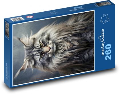 Kot - zwierzę, zwierzę domowe - Puzzle 260 elementów, rozmiar 41x28,7 cm