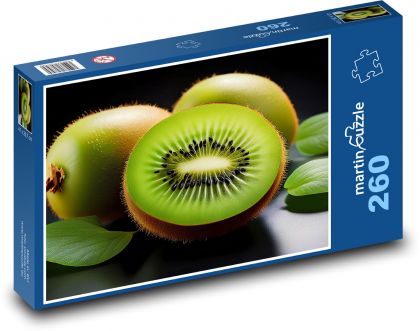 Kiwi - zelené ovocie, jedlo - Puzzle 260 dielikov, rozmer 41x28,7 cm