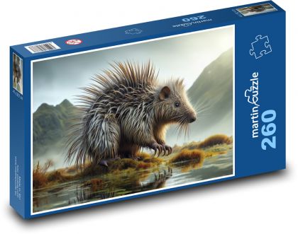 Istota pozaziemska nad wodą - Puzzle 260 elementów, rozmiar 41x28,7 cm