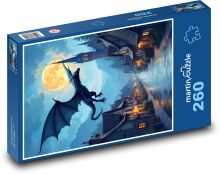 Flying dragon at night Puzzle 260 pieces - 41 x 28.7 cm 