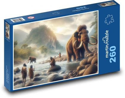 Prehistorický mamut - Puzzle 260 dielikov, rozmer 41x28,7 cm