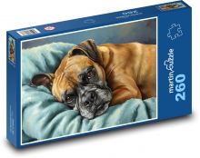 Odpočívající pes Puzzle 260 - 41x28,7 cm
