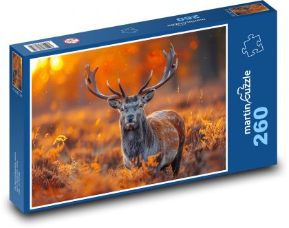 Hirsch mit großem Geweih - Puzzle - 260 Teile
