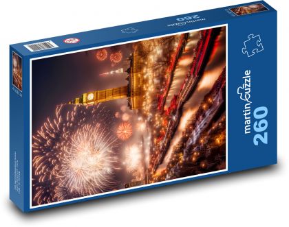 Londýn - Ohňostroj při oslavě - puzzle 260 dílků