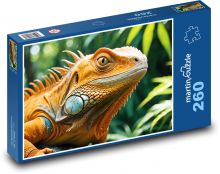 Orange iguana in the jungle Puzzle 260 pieces - 41 x 28.7 cm 