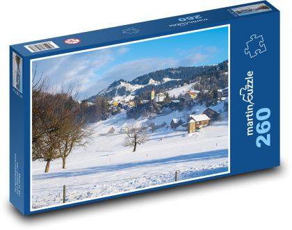 Zima - Švajčiarsko - Puzzle 260 dielikov, rozmer 41x28,7 cm