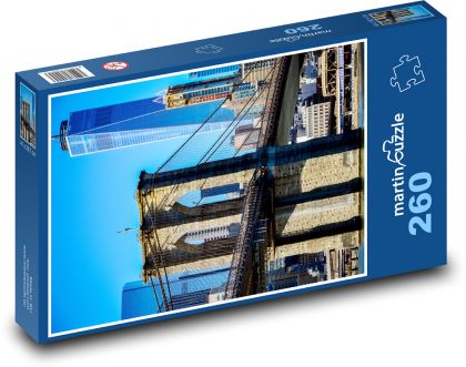 Brooklyn most - řeka, město - Puzzle 260 dílků, rozměr 41x28,7 cm