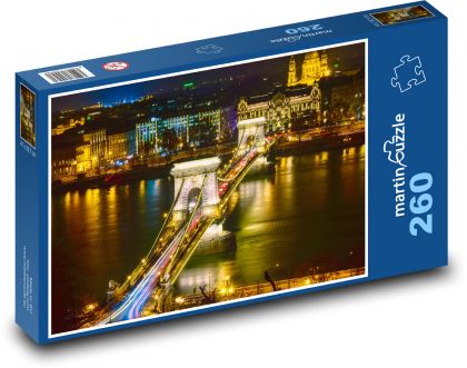 Bridge over the river - Budapest - Puzzle 260 pieces, size 41x28.7 cm 