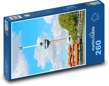 Vyhlídková věž ve městě - puzzle 260 dílků