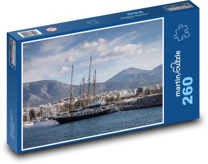 Ateny - port Kalamaki - Puzzle 260 elementów, rozmiar 41x28,7 cm