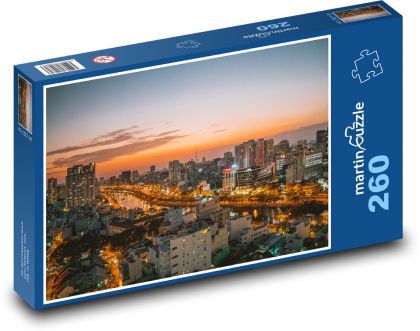 Vietnam - panoráma mesta - Puzzle 260 dielikov, rozmer 41x28,7 cm