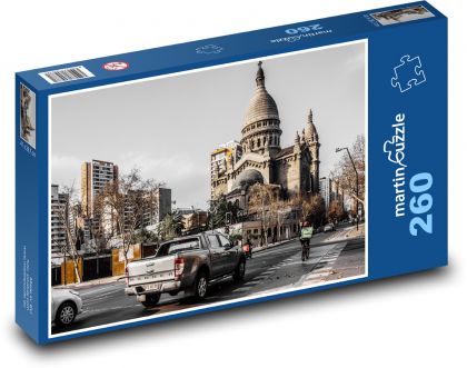 Katedrála - architektúra, mesto - Puzzle 260 dielikov, rozmer 41x28,7 cm