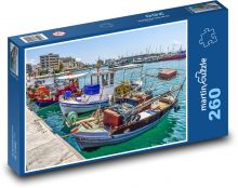 Statki w porcie Puzzle 260 elementów - 41x28,7 cm