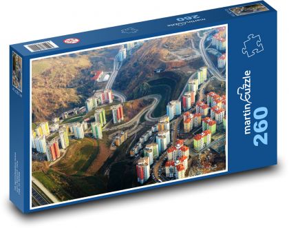 Hohe Gebäude - Luftaufnahme - Puzzle - 260 Teile