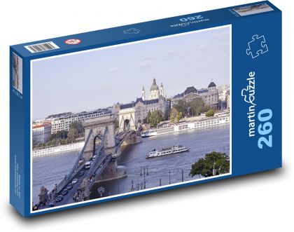 Budapeszt - Dunaj - Puzzle 260 elementów, rozmiar 41x28,7 cm