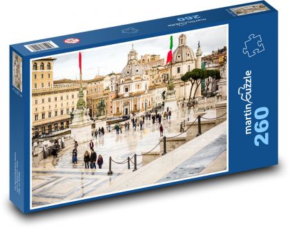 Rome - Italy, squares after rain - Puzzle 260 pieces, size 41x28.7 cm 