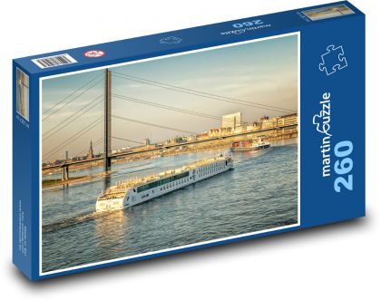Loď na rieke Rýn - Puzzle 260 dielikov, rozmer 41x28,7 cm