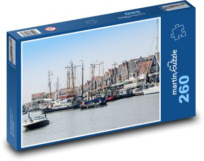 Lodě - přístav, Holandsko - Puzzle 260 dílků, rozměr 41x28,7 cm