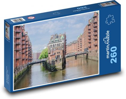 Hamburg - Nemecko, mosty - Puzzle 260 dielikov, rozmer 41x28,7 cm