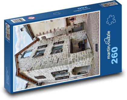 Kamienny dom w mieście - Puzzle 260 elementów, rozmiar 41x28,7 cm