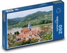 Kláštor Machau - Kláštor Dürnstein, Rakúsko Puzzle 260 dielikov - 41 x 28,7 cm 